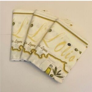 Set of 3 Sur La Table Olives Italian Themed Kitchen Towels - NWOT